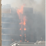 Пожар охватил несколько этажей в здании Al Barsha building в Дубае